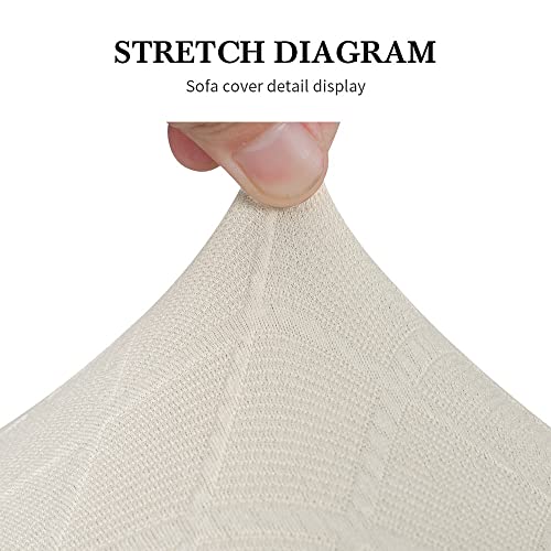 Laamei Jacquard Dining Room Chair Covers 4 Pack, Stretch Beige Kitchen Chair Covers Washable Parsons Chair Slipcover Removable Dining Chair Protectors For Hotel,Ceremony,Banquet #TOP7