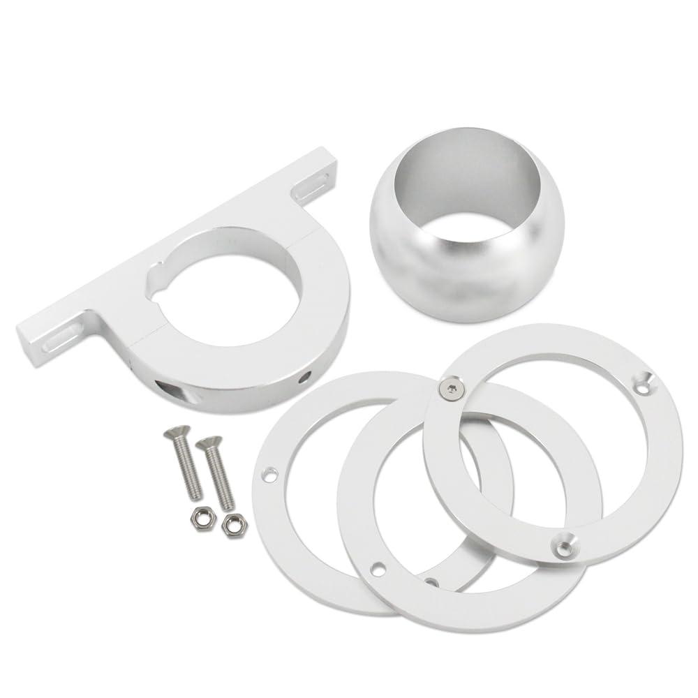 Obrotowy uchwyt podłogowy o średnicy 5 cm i kolumna 5 cm z polerowanego aluminium z kluczem do montażu na kolumnie kierownicy z rowkami kompatybilne ze wszystkimi pojazdami z kolumnami kierownicy o