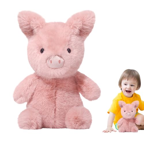 Generico Peluche de animales blandos – Juguete de peluche cerdo muñeca rellena – Decoración abrazable para camas, sofás, coches, escritorios, estanterías