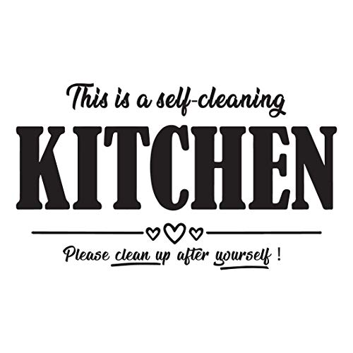 NBFU DECALS This is A Self-Cleaning Kitchen Funny Kitchen Quote (Black) (Set of 2) Premium Waterproof Vinyl Decal Stickers Laptop Phone Accessory Helmet Car Window Bumper Mug Tuber Cup Door Wall NBFU DECALS This is A Self-Cleaning Kitchen Funny Kitchen Quote (Black) (Set of 2) Premium Waterproof Vinyl Decal Stickers Laptop Phone Accessory Helmet Car Window Bumper Mug Tuber Cup Door Wall