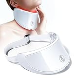 Shmian LED Neck Mask, 7-Color 52 LED Lights Neck Massager with Touchscreen Control, Portable Anti-Wrinkles Therapy Device for Neck