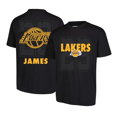 Ultra Game Men's NBA Official Super Soft Fly High Players T-Shirt, Los Angeles Lakers, Lebron James, Black, Large