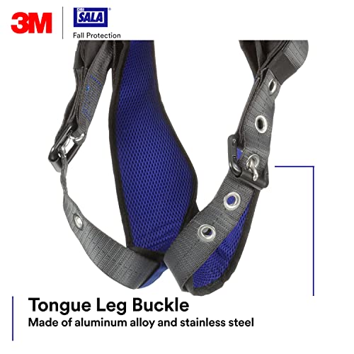 Image of 3M 1140137 DBI-SALA ExoFit X300 Comfort Vest Climbing Harness Fall Protection, OSHA, ANSI, General Industry, Aluminum Back and Front D-Ring, Leg Tongue Buckle, 2X