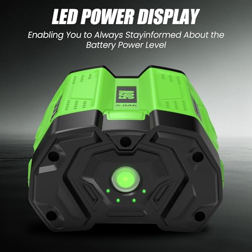 Image of 2 Packs 5Ah 56 Volt Lithium ion Battery Replacement for EGO 56V Battery BA2800T(Green)