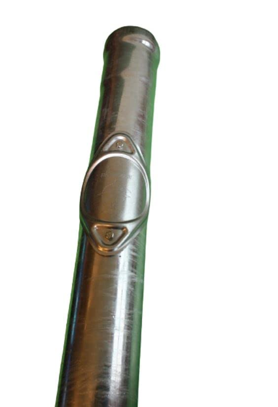 Standrohr Regenstandrohr DN 100 (1 m, 100 mm) mit Zubehör, Silber oder Grau, Metall, Reinigungsöffnung, Stoßfest, Hochwertige Optik