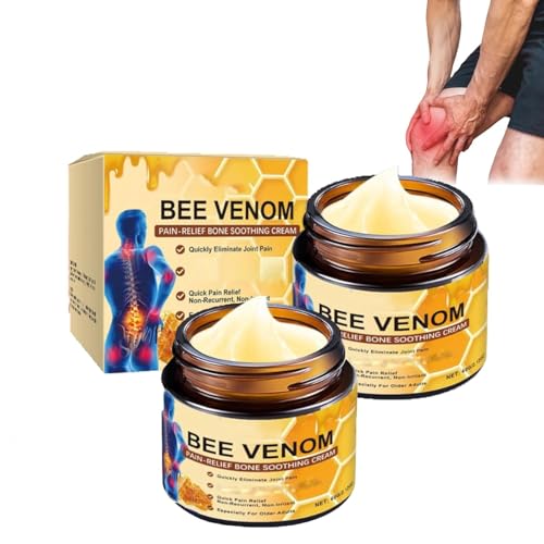 Crema de veneno de abeja Aetheris, Crema de ultra fuerza instantánea de veneno de abeja Aetheris, Crema de humedad para alivio de las articulaciones de veneno de abeja (2 piezas)