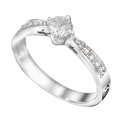 True Love Waits Message on a Stunning Majesty Ring Large Brilliant Center Stone Smaller Sparkling Riser Stones High Polished Stainless Steel Christian Women's Ring