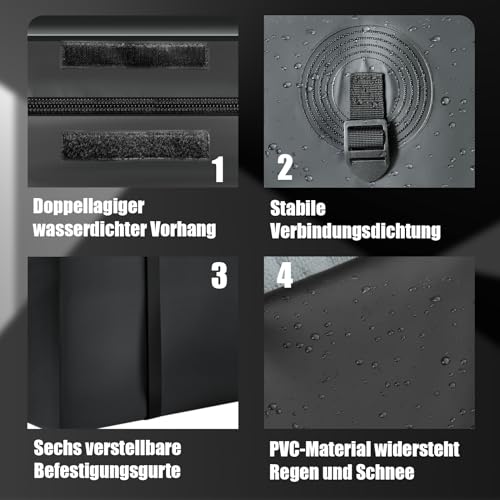 Signstek Heckbox für Anhängerkupplung Auto Hintere Erweiterbare Gepäcktasche - wasserdichte, haltbare und weiche Transporttasche 417 L, 500 D PVC Tarpulin, für Familie, Outdoor, Wochenendausflug usw.