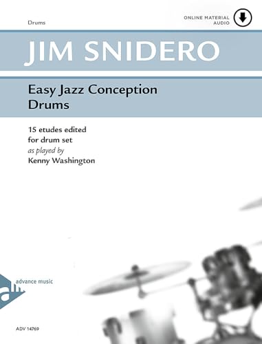  Easy Jazz Conception for Drums + Online material audio: 15 etudes edited for drum set. Schlagzeug. Lehrbuch.