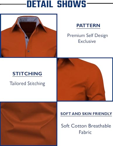 Image of Zombom Men's Combo Regular Fit Cotton Blend Full Sleeve Casual Shirts Pack of 3