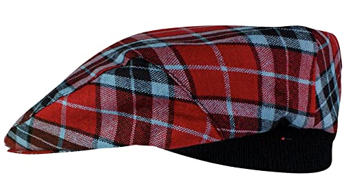 Casquette plate tartan confortable ajustement élastique sans serrer la tête