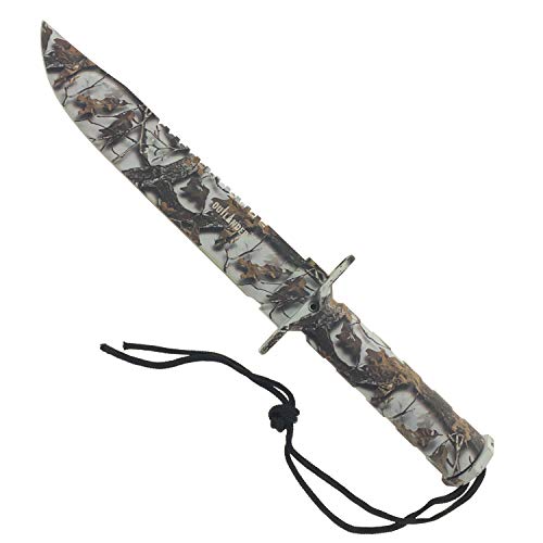 Outlander 13.5" Survival Fixed Blade Hunting Knives With Emergency Kit (Snow Camo) #TOP2