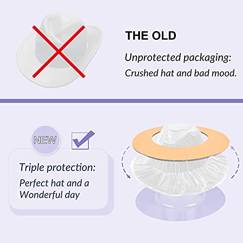 Image of KUJUHA Women Men Wide Brim Fedora Hat
