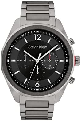 Calvin Klein Chronograph Quartz Watch for Men Force Collection with Stainless Steel Bracelets
