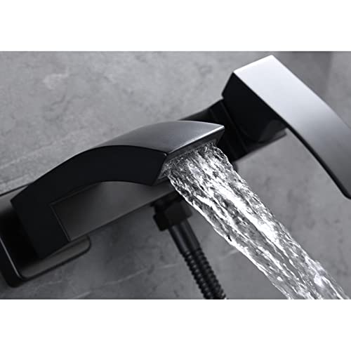 Robinet baignoire cascade mélangeur douche mural laiton