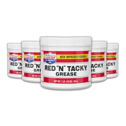 Lucas Red N Tacky Grease | Case of 5 | 1 lb Tub | NLGI #2 | Red G...