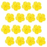 salbsever 16 Pieces Hummingbird Feeders Replacement Flowers Yellow Perky Pet Replacement Bird Feeder Replacement Parts Feeding Ports Bee Guards for Hummingbird Feeders for Outdoors Hanging Feeder
