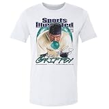 500 LEVEL Ken Griffey Jr. Shirt - Ken Griffey Jr. Sports Illustrated & Seattle Bubblegum (White, Large)