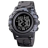 Men's Digital Sports Watch Large Face Waterproof Wrist Watches for Men with Stopwatch Alarm LED Back Light