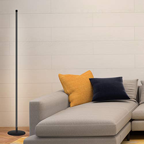 Modern Floor Lamp Led Standing Corner Lamp Black Decor Floor Lamps Contemporary Metal Floor Lamp For Living Room Bedrooms With Remote & Touch Control #TOP6
