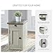 Signature Design by Ashley Bolanburg Farmhouse Chair Side End Table, 2 USB Ports, Pull-out Tray, Wood, 14