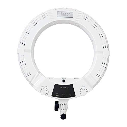 Yidoblo AX-480EII 5500K Warm & Cold Bio-Color Camera Photo/Studio/Phone/Video 18'' 240 LED Ring Light LED Lamp Makeup Ring lamp (AX-480SII)