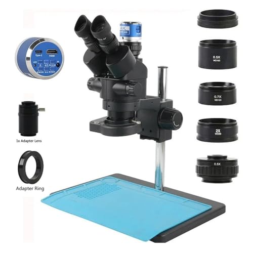 ラボ用顕微鏡アクセサリー 3.5X-90X 同時焦点同焦点ステレオ三眼顕微鏡 24MP 4K セット デジタルカメラ PCB はんだ付け修理用
