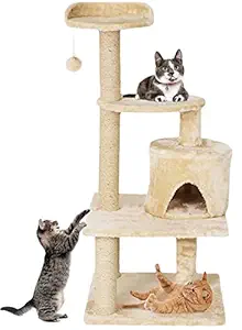 Callas RioAndMe Ultimate Thick Cat Tree with Toy and Scratching Post (Biege| 4711)