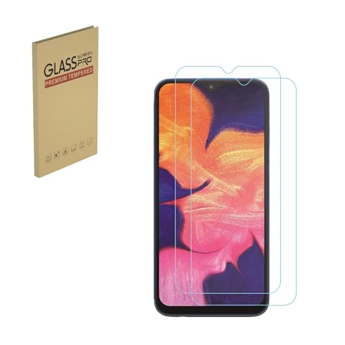 Protector de pantalla para Samsung Galaxy A10 / A10S / M10 Película protectora de vidrio templado HD 9H Dureza Estuche Amigable Fácil instalación Anti arañazos Libre de burbujas (2 piezas)