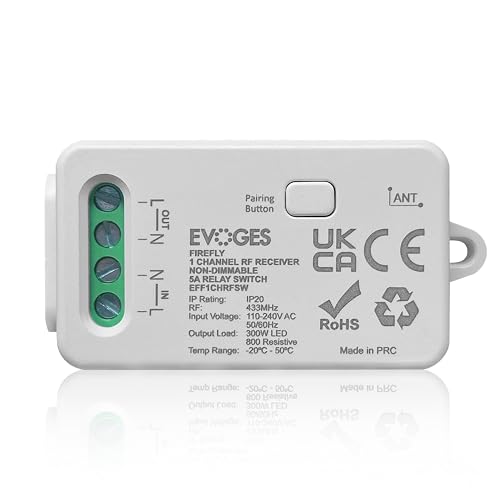 Receptor RF 1 canal Firefly soluciona interruptores rotos con WiFi