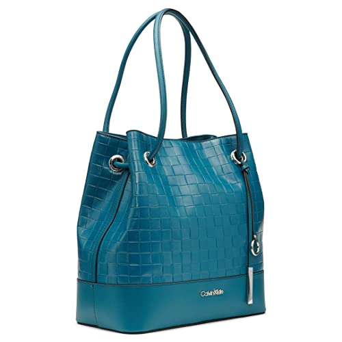 Image of Calvin Klein Gabrianna Bubble Lamb North /South Key Item Tote