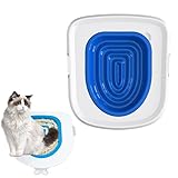 ✈Múltiples usos: el kit de entrenamiento para ir al baño para gatos es adecuado para todos los asientos de inodoro, incluidos los redondos y alargados. Perfecto para gatos que viven en apartamentos.