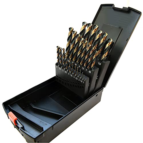 MaxTool 25 Pieces Drill Set 25PCs/25-Piece Twist Drill Bit Set High Speed Steel M2 Fully Ground 1-13mmx0.5mm Metric; JBS02H10R025P MaxTool 25 Pieces Drill Set 25PCs/25-Piece Twist Drill Bit Set High Speed Steel M2 Fully Ground 1-13mmx0.5mm Metric; JBS02H10R025P