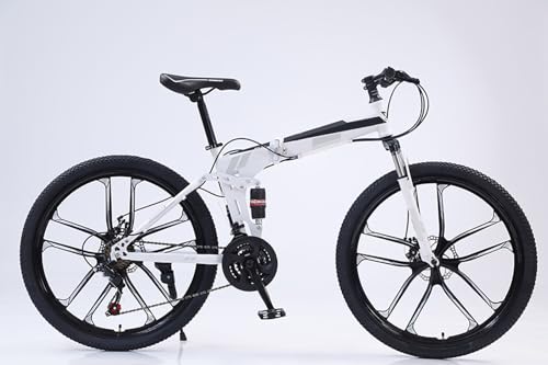 Bicicleta Plegable Urbana de 26 Pulgadas, para Adultos, 21 velocidades, con Velocidad Variable, Alturas de 150 a 190 cm. B, 26 Pulgadas