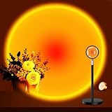 Neroupe Sunset Lamp Projector for Girls, Sunset Red Color Led Lamp Mood Lighting Night Light, 180° Adjustable Sunset Lamps for Living Room Decor/Home Decor/Bedroom Decor/Christmas Gifts/Party