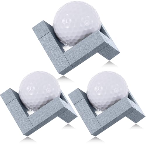 Lineshading 3 Pack Golf Ball Display Stand 1.97 Inch Wooden