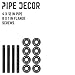 PIPE DECOR Table Legs, Malleable Iron Round Flange with Authentic Steel Plumbing Pipe, DIY Coffee Table Leg Kit with Hardware, 3.75 in. Dia x 12 in. H, 4-Pack