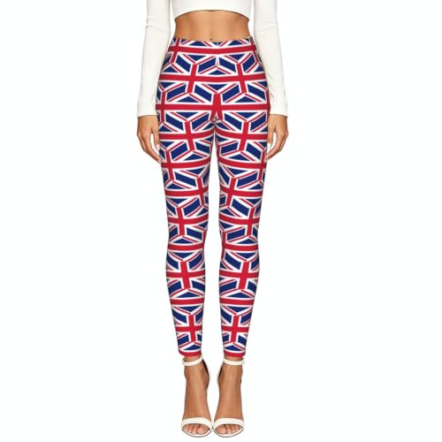 Leggings de compresión suave con estampado británico: ropa de gimnasio elástica para mujer 2