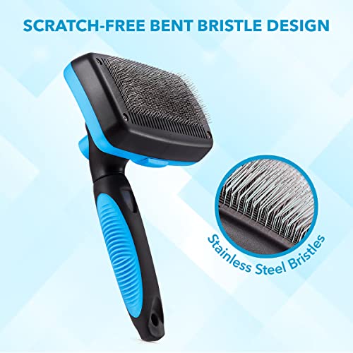 Boshel Self Cleaning Grooming Brush for Dogs, Cats & Pets - Slicker Brush for Long & Short Hair, Doodles, Poodles, Large & Small Breeds - Thumbnail 5