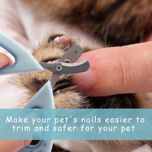Krallenschere Katzen Schere für Anfänger toll geeignet,Nagelknipser für Katzen,Krallenschere Katzen mit Schutz,Sicherheits Edelstahl Katzennagelschneider für Kleine Hunde Welpen Katzen Mit Datei