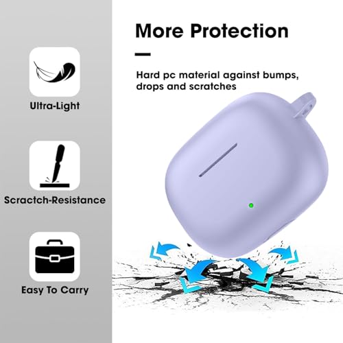 Image of Soft Silicone Case Cover for Realme Buds T310 | Buds N1 -Monet Purple
