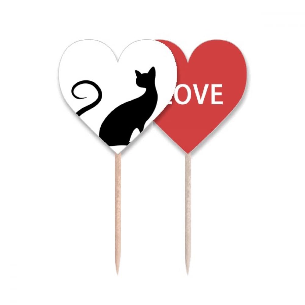 Cure-dents chat noir et cœur, l'idée cadeau idéale pour amoureux des chats