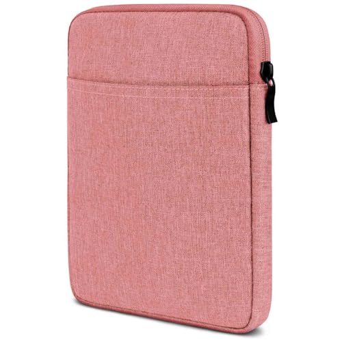 moex Tablet Hülle für Huawei MediaPad M5 (8.4) Tasche mit Reißverschluss & Fach für Zubehör, Nylon Stoff Sleeve weich Gepolstert, Schutzhülle Minimalistisch Dash Hülle, Rosa