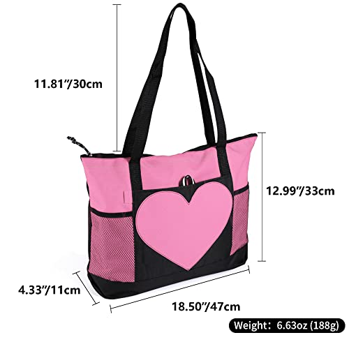 Bolso Tote grande con cierres y bolsillos de malla miniatura 5