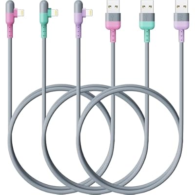 iPhone Charger 6ft Right Lightning Cable 3Pack,...