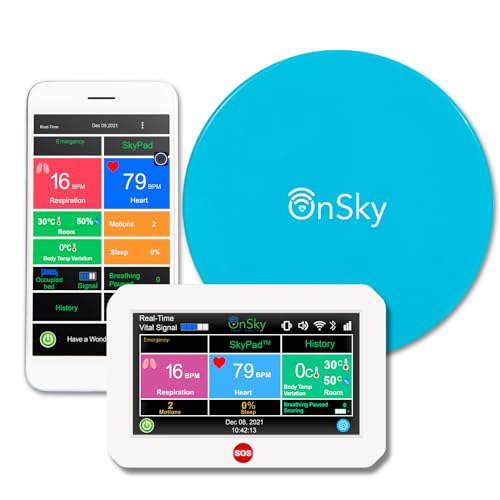 SkyPad FDA-Cleared Contact-Free Heart & Breathing & Sleep Apnea & Seizure Monitor, Adult & Children...