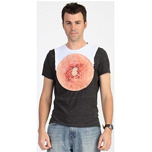 Morphsuits Digital Dudz Beating Heart Flesh Wound, Flesh/Red, One Size Skinsuit
