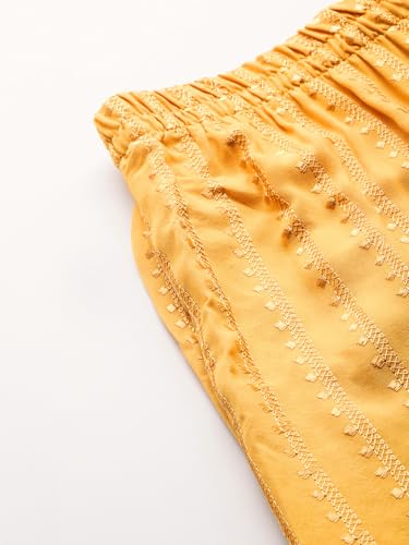 Image of feranoid White Chicken Embroidred Cotton Regular Fit Palazzo