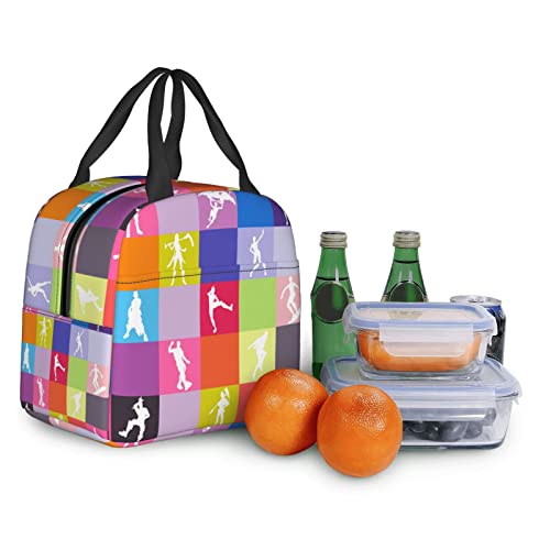 Tvmpkix Kids Lunch Bag, Reusable Insulated Lunch Box Cooler Tote Bag Meal Prep For Boys Men Women Picnic Travel Work Colorful #TOP5