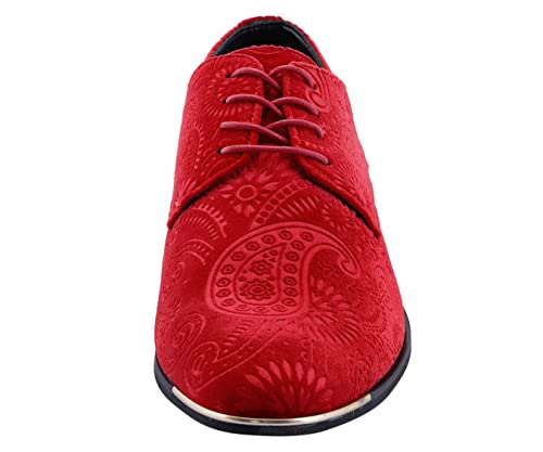 Amali Chadwick, Mens Dress Shoes - Lace Up Oxford Shoes for Men - Tuxedo Shoes, Paisley Pattern, Metal Tip, Mens Designer Shoes4